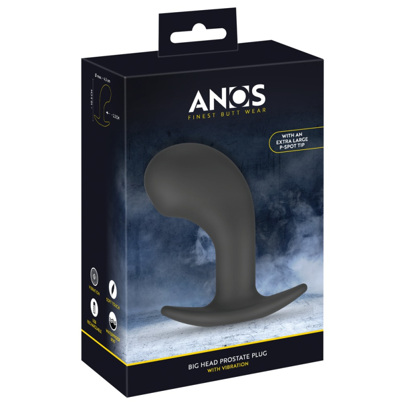 stimulateur de prostate big head anos 11 x 4 cm noir 1