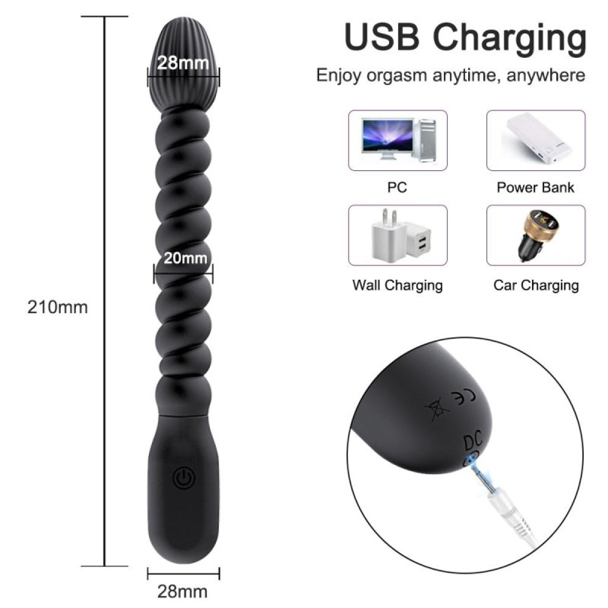 stimulateur de prostate flex spiral 15 x 26cm 4