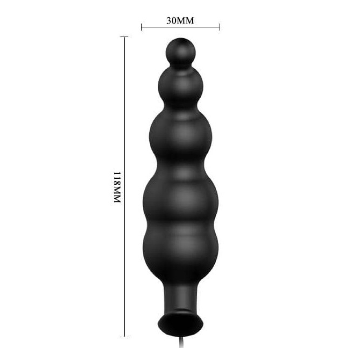 stimulateur de prostate silicone noir 11 x 29 cm 3