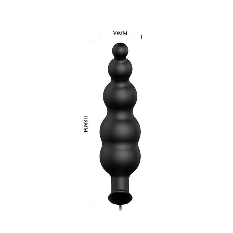 stimulateur de prostate silicone noir 11 x 29 cm 3