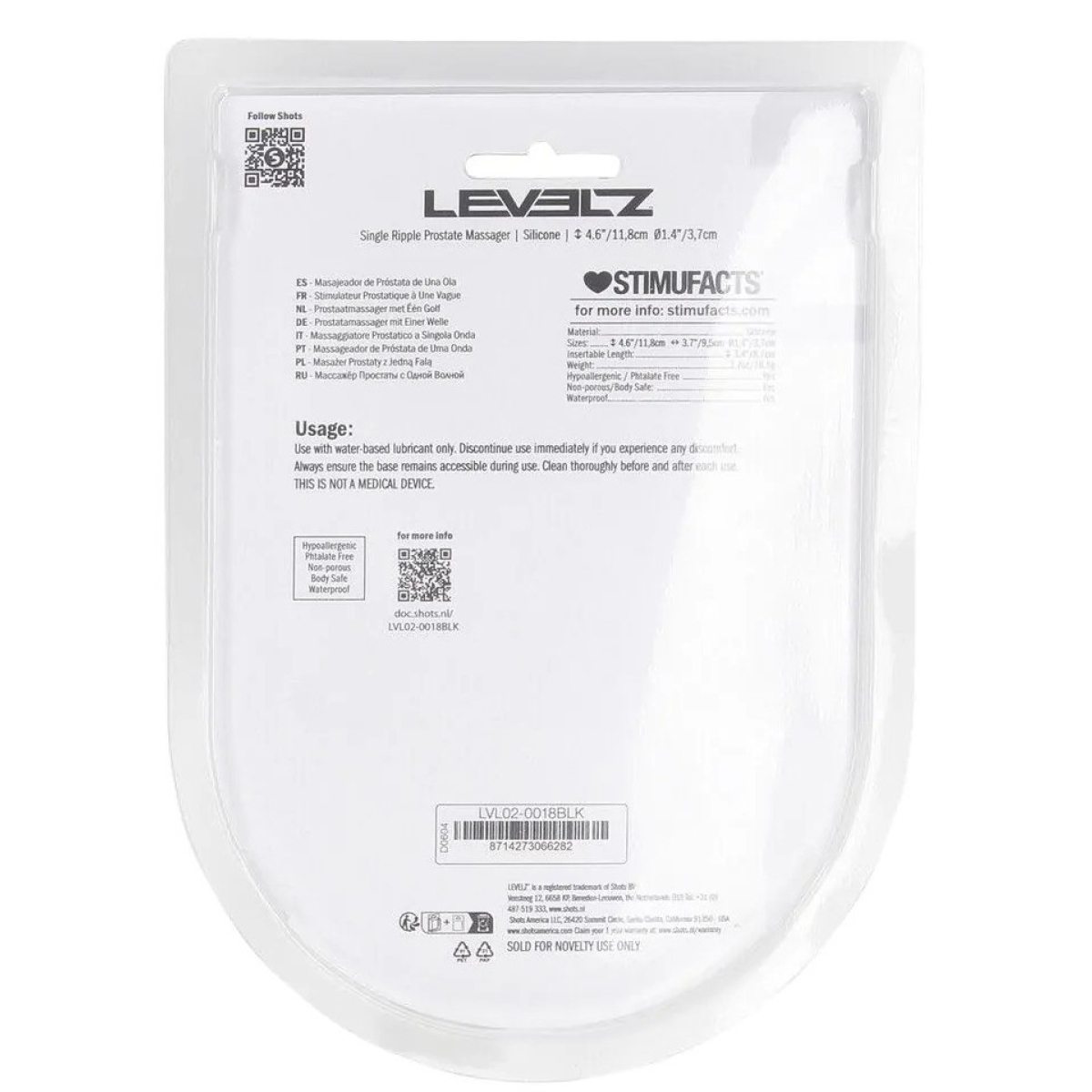 stimulateur de prostate single ripple 9 x 36cm 5