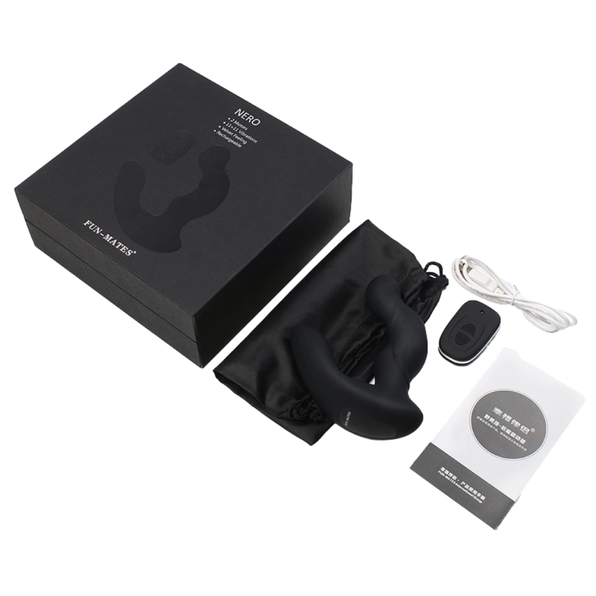 stimulateur de prostate vibrant nero 10 x 4cm 1