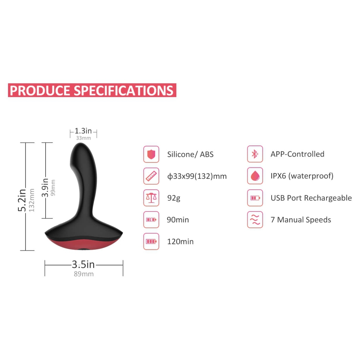 stimulateur de prostate vibrant solstice 10 x 32 cm 10