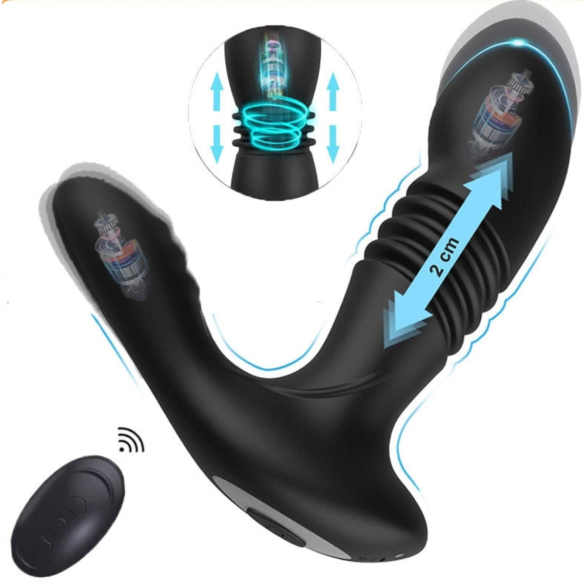 stimulateur de prostate vibrant thrusty max 12 x 35cm