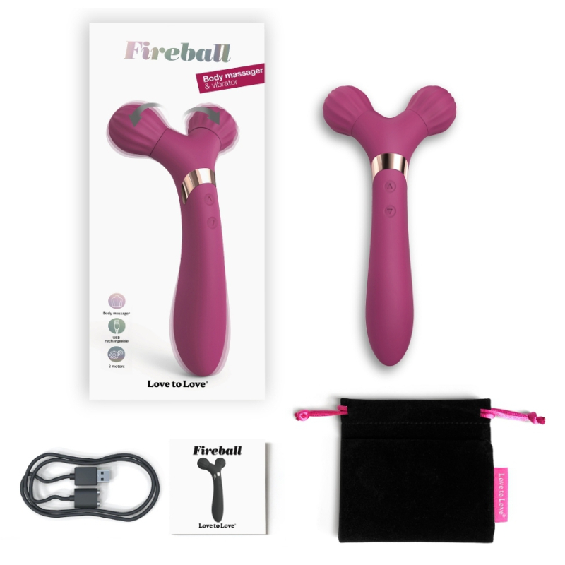 stimulateur double fonction fireball love to love rose 1