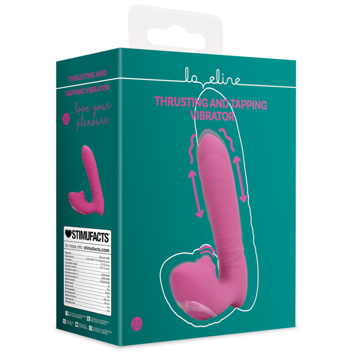 stimulateur point g et clitoris pinking 12 x 33cm 1
