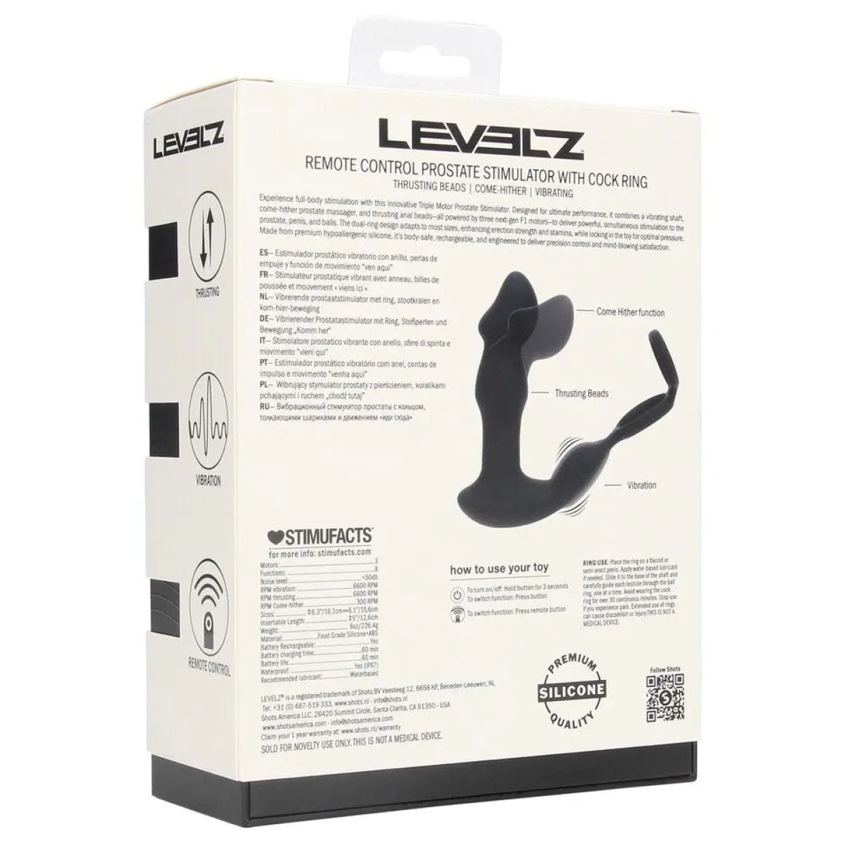 stimulateur prostatique ballstretcher prosticock 13 x 4cm 4