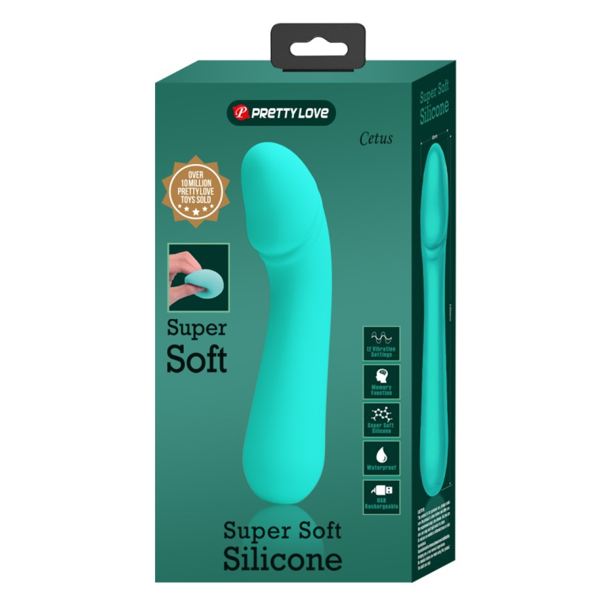 stimulateur prostatique cetus 15 x 35cm turquoise 1