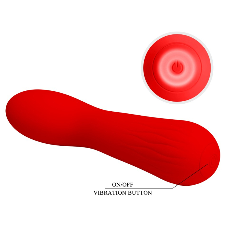 stimulateur prostatique vibrant faun 14 x 34cm rouge 2