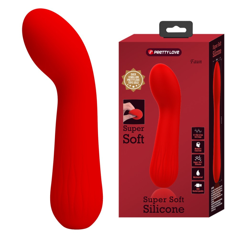 stimulateur prostatique vibrant faun 14 x 34cm rouge 5