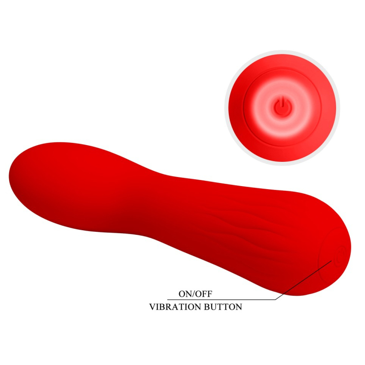 stimulateur prostatique vibrant faun 14 x 34cm rouge 8