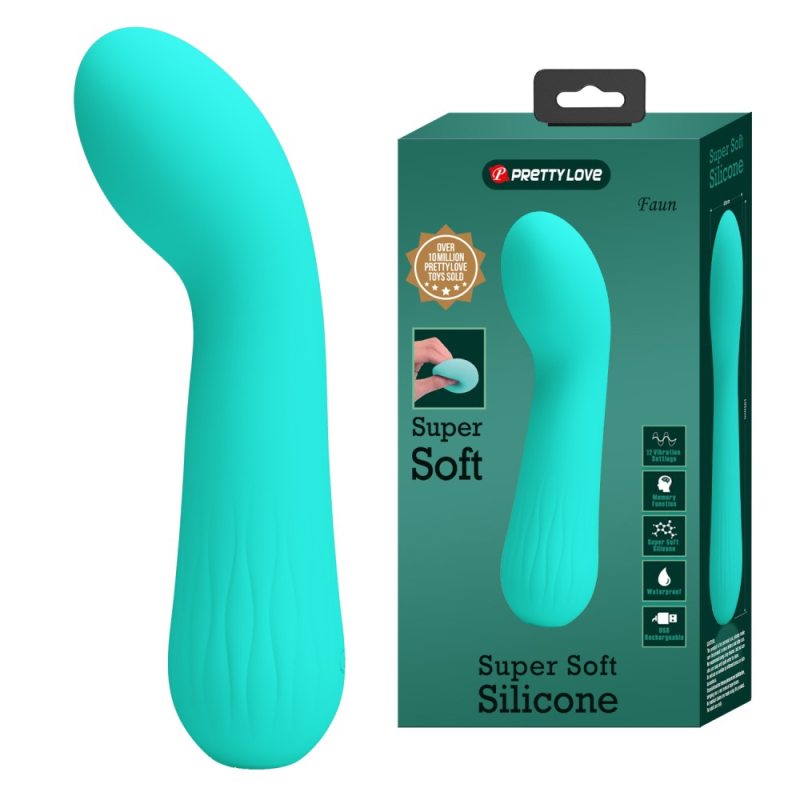 stimulateur prostatique vibrant faun 14 x 34cm turquoise 5