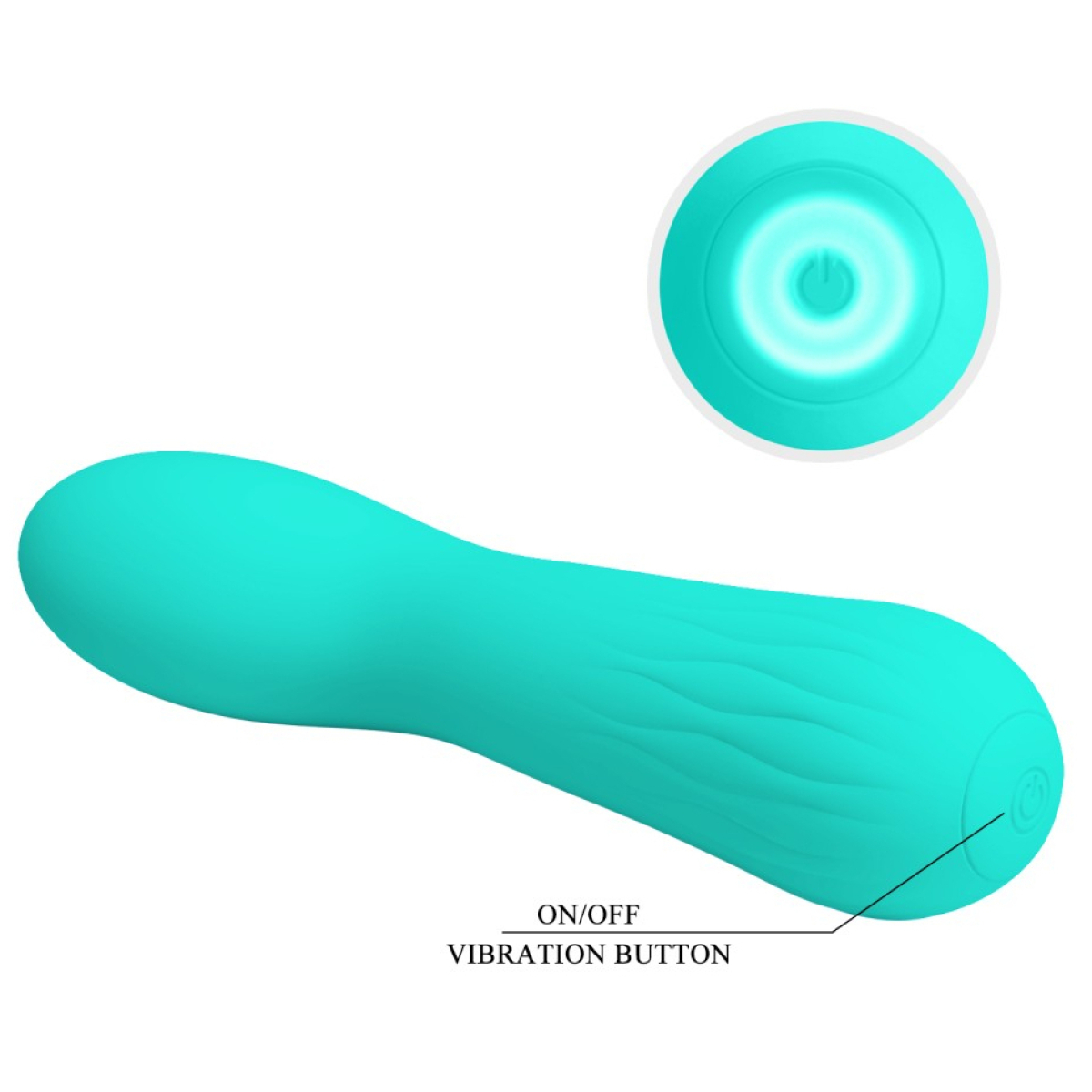 stimulateur prostatique vibrant faun 14 x 34cm turquoise 8