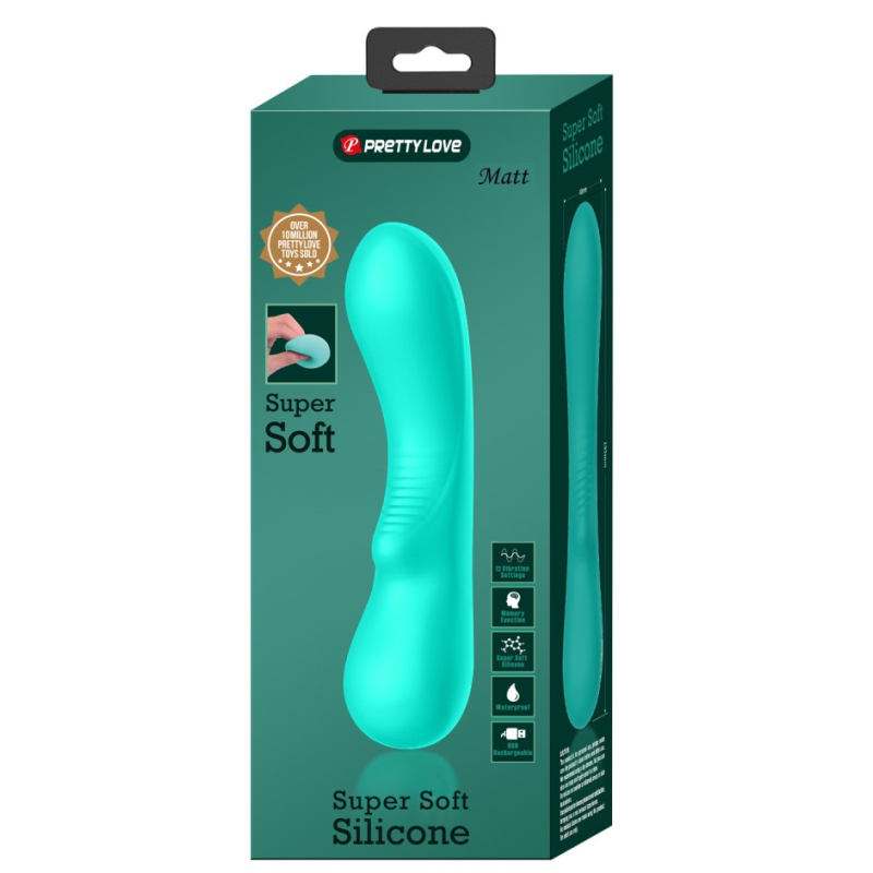 stimulateur prostatique vibrant matt 15 x 4cm turquoise 1