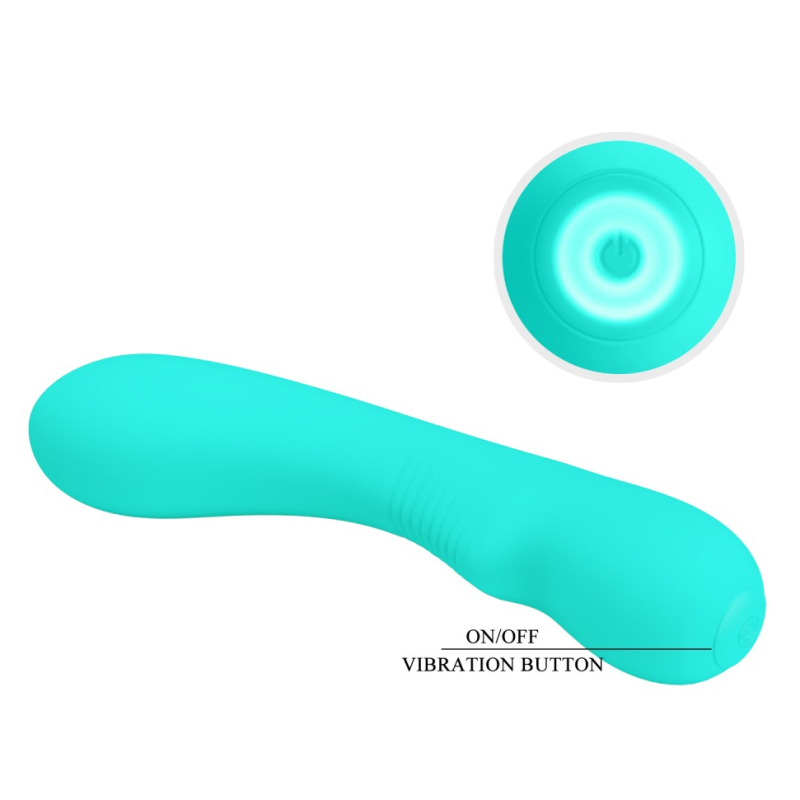 stimulateur prostatique vibrant matt 15 x 4cm turquoise 2