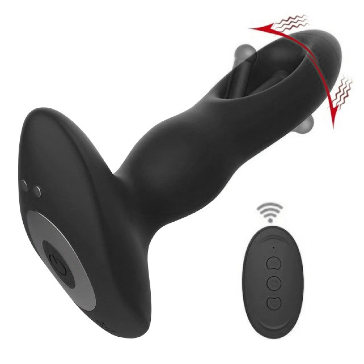 stimulateur prostatique vibrant slapslup 13 x 36cm noir
