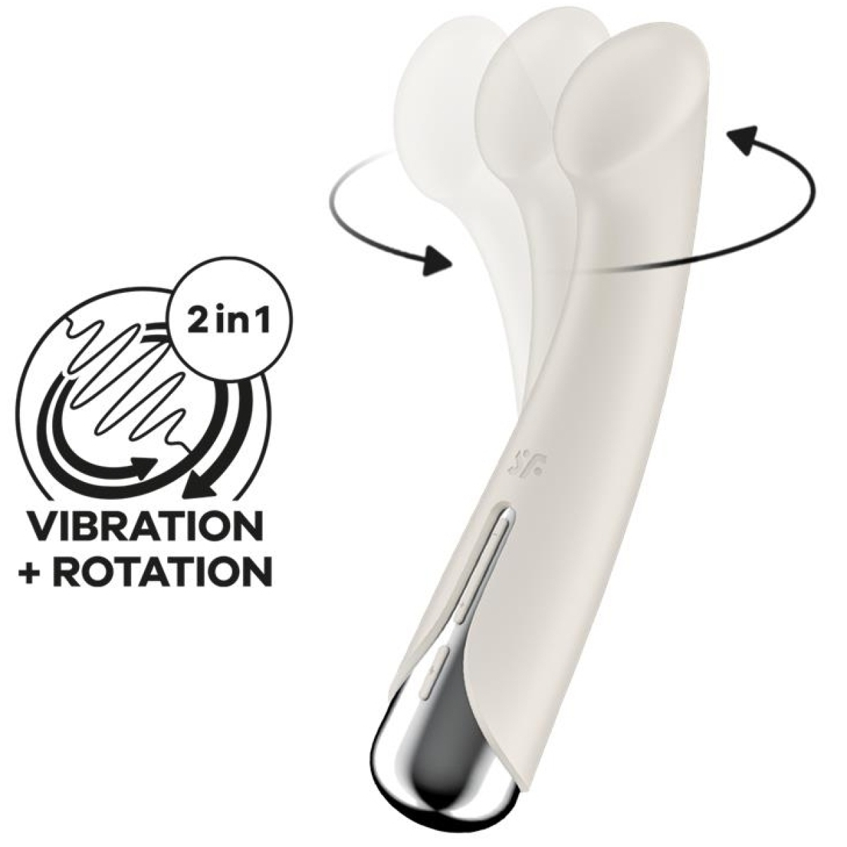 stimulateur spinning g spot 1 11 x 35cm creme