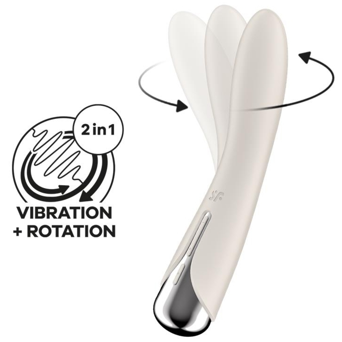 stimulateur spinning vibe 1 11 x 3cm creme