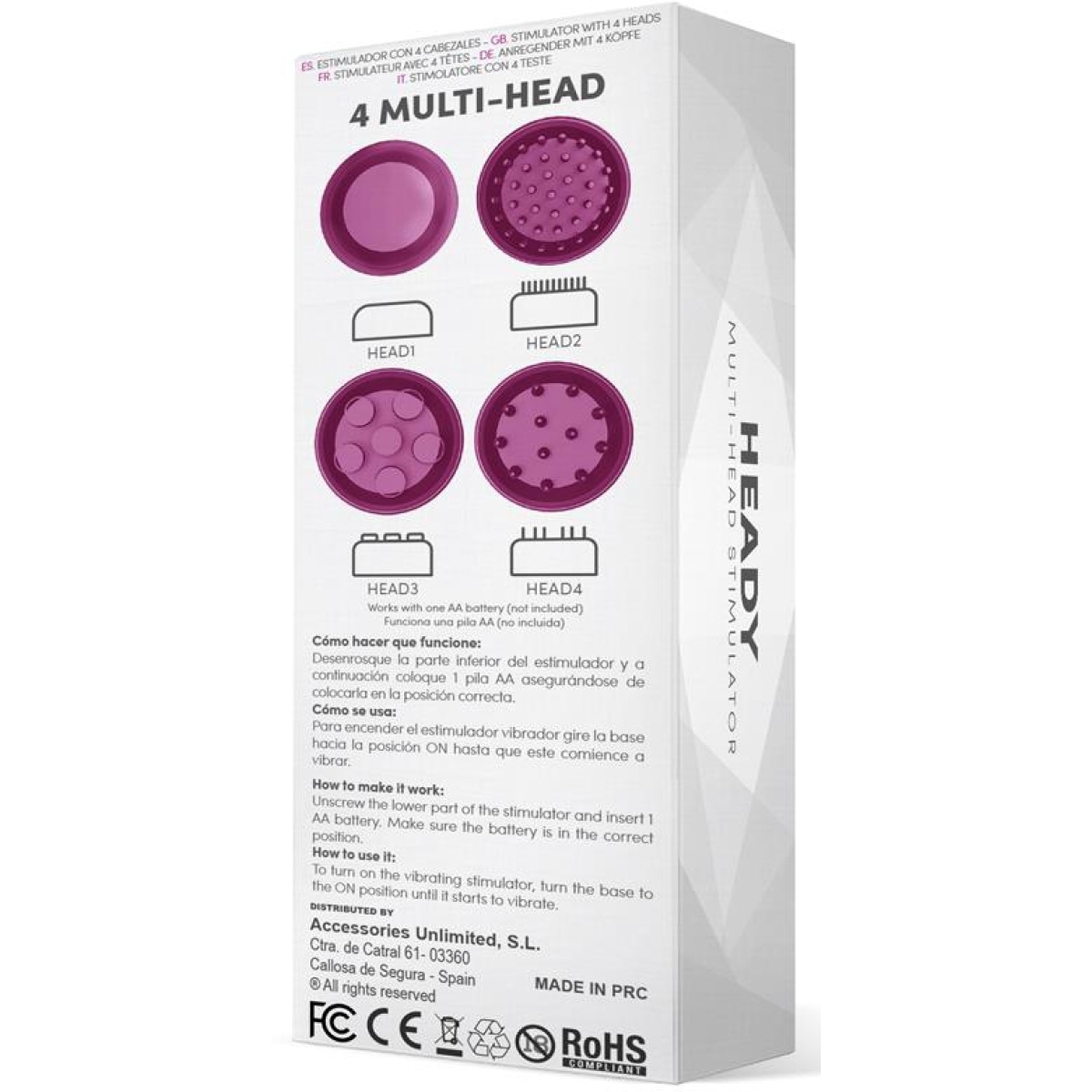 stimulateur vibrant 4 tetes heady violet 3