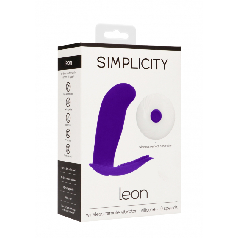 stimulateur vibrant leon 85 x 3cm violet 1