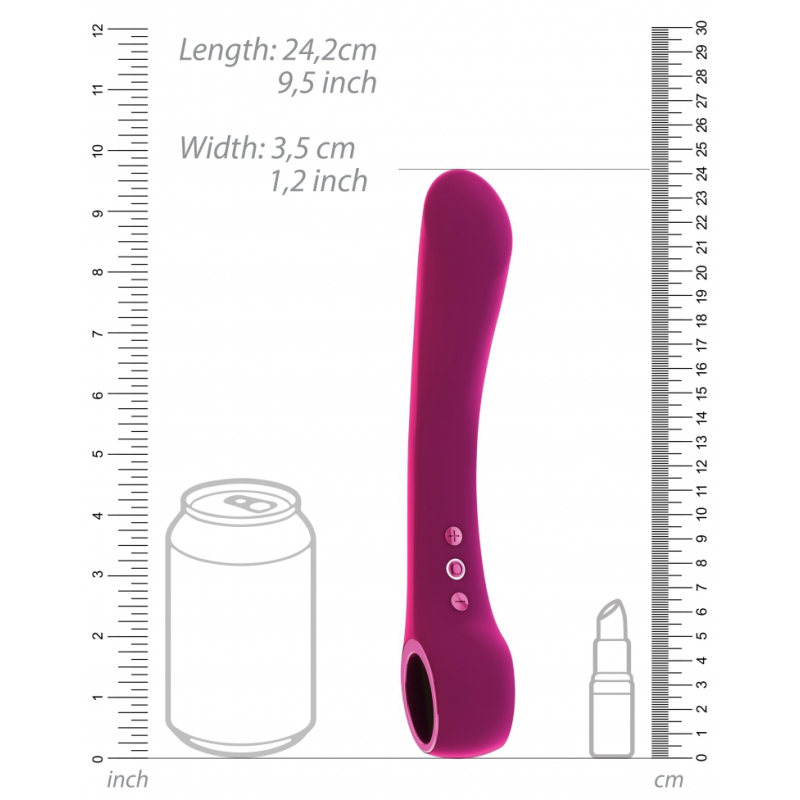 stimulateur vibrant ombra vive 12 x 35cm rose 4