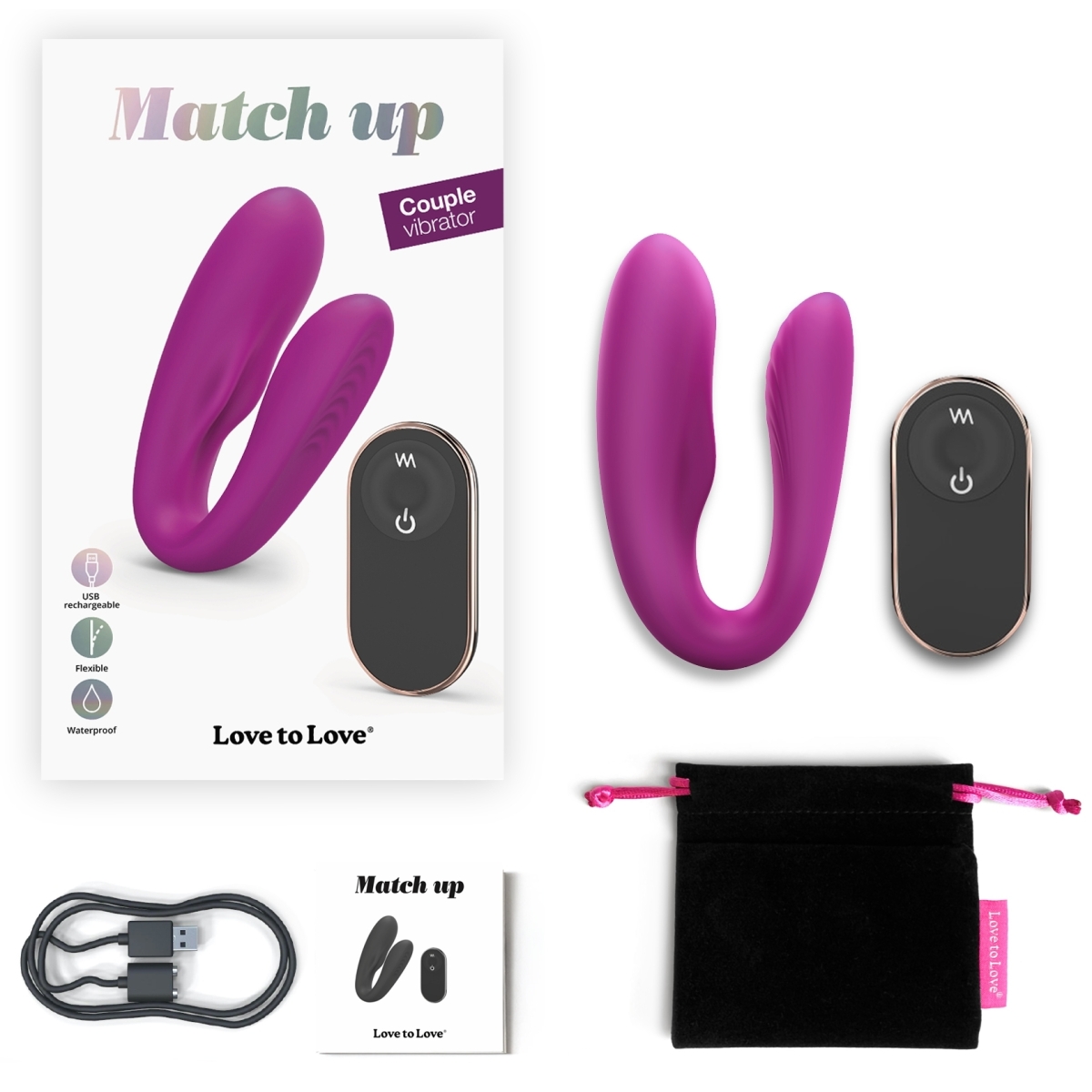 stimulateur vibrant pour couple match up love to love fuchsia 1