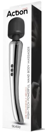 stimulateur wand silvery 30 cm tete 55 mm argente 1