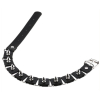 stitching punk necklace with spike black 2