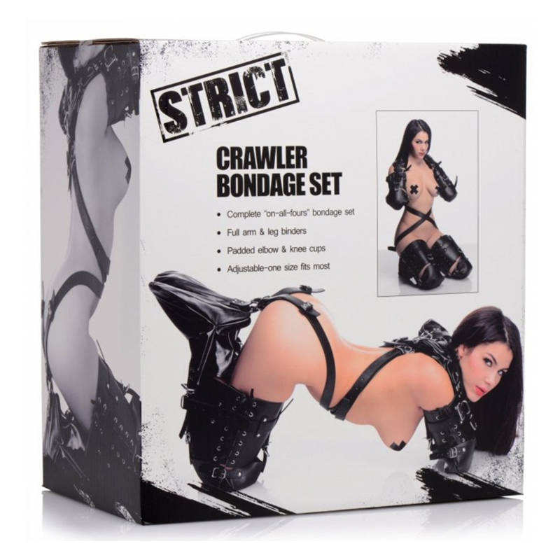 strict pet crawler bondage set black 1