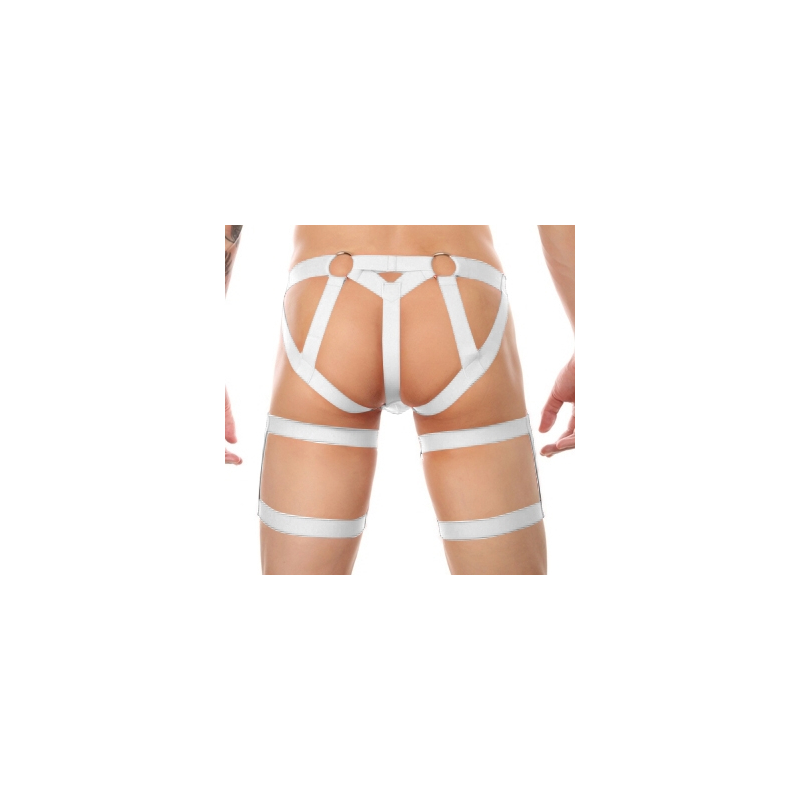 string avec bandes elastiques clelio blanc 1