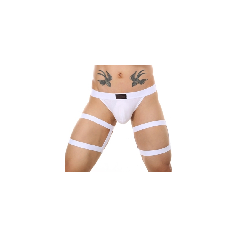 string avec bandes elastiques clelio blanc