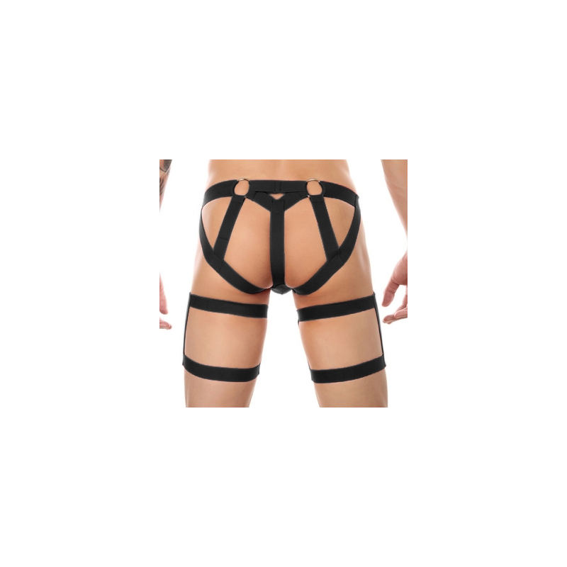 string avec bandes elastiques clelio noir 1
