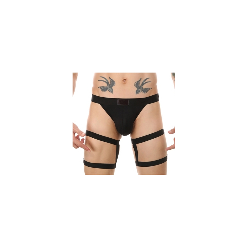 string avec bandes elastiques clelio noir
