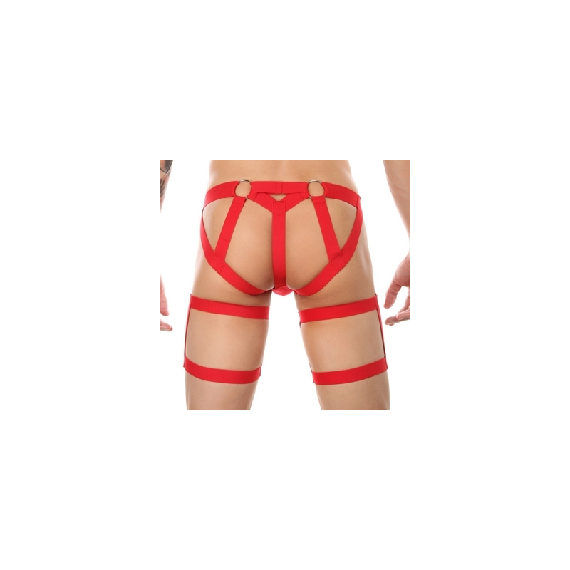 string avec bandes elastiques clelio rouge 1