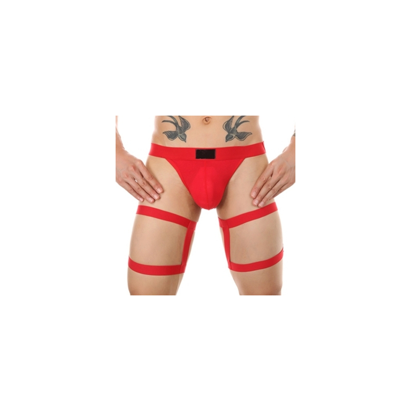 string avec bandes elastiques clelio rouge