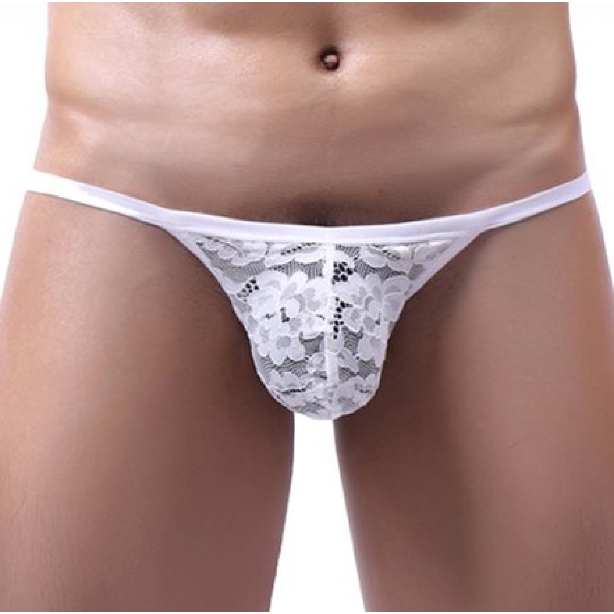 string dentelle osta blanc