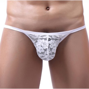 string dentelle osta blanc