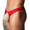 string dentelle ring short rouge 1