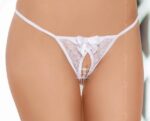 string ficelle blanc avec noeud ouvert sur l entrejambe