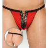 string homme lacet rouge
