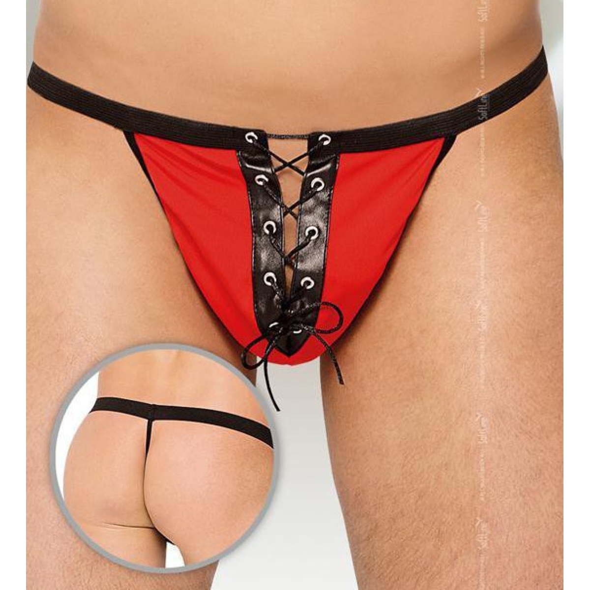 string homme lacet rouge
