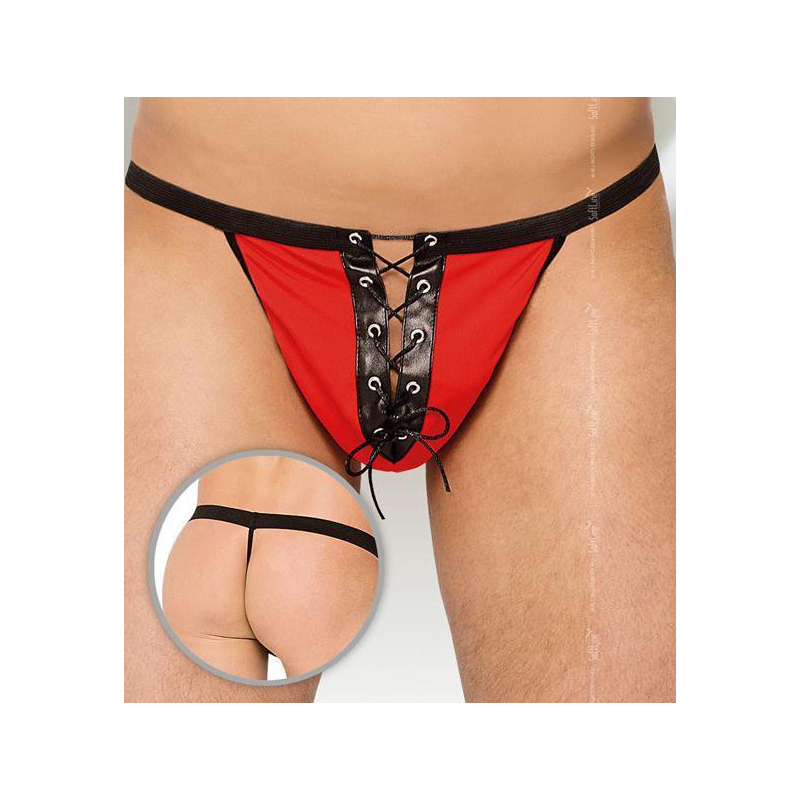 string homme lacet rouge