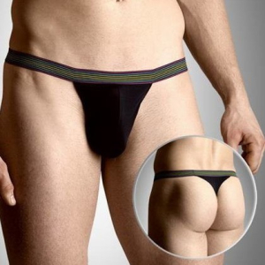 string homme neon noir