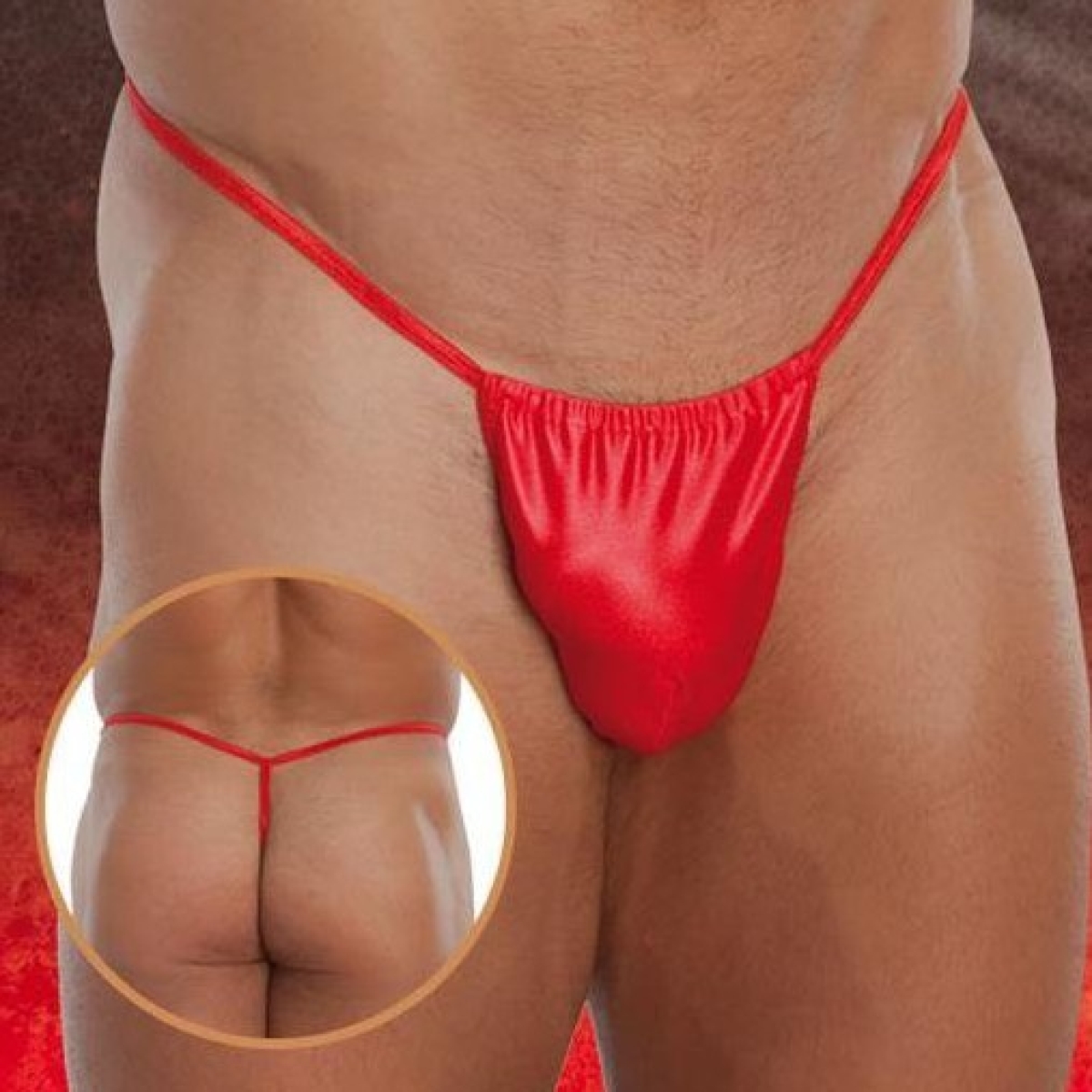 string homme vinyle rouge