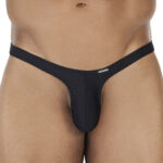 string micro thong noir