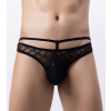 string transparent hollowout noir