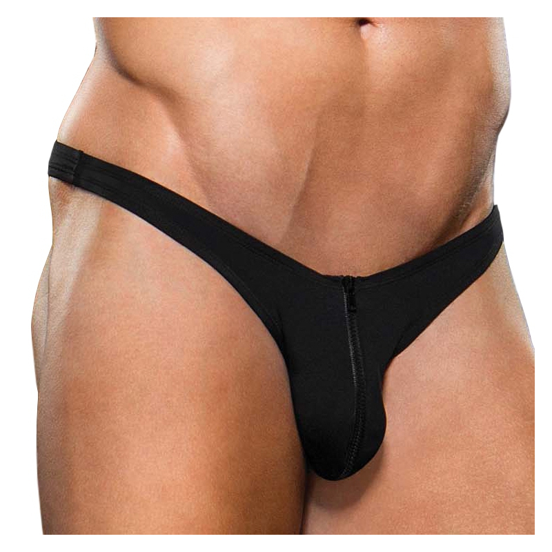 string zipper noir