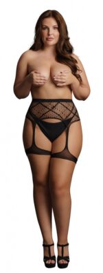 striped fishnet garterbelt black osx 2