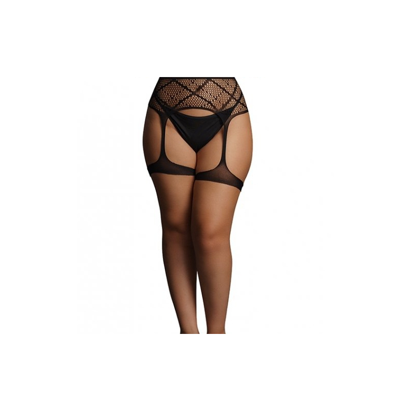 striped fishnet garterbelt black osx