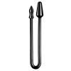 super long double head anal plug black